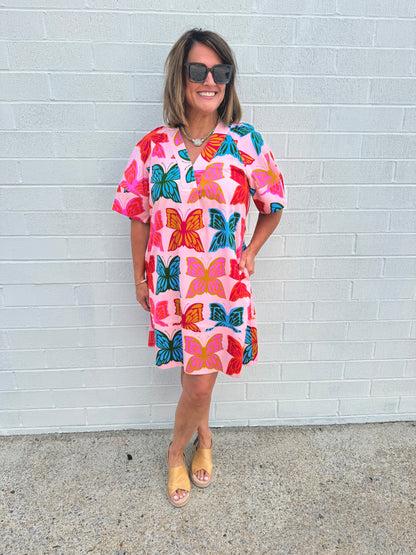 Butterfly Shift Dress
