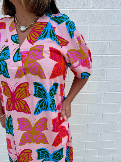 Butterfly Shift Dress