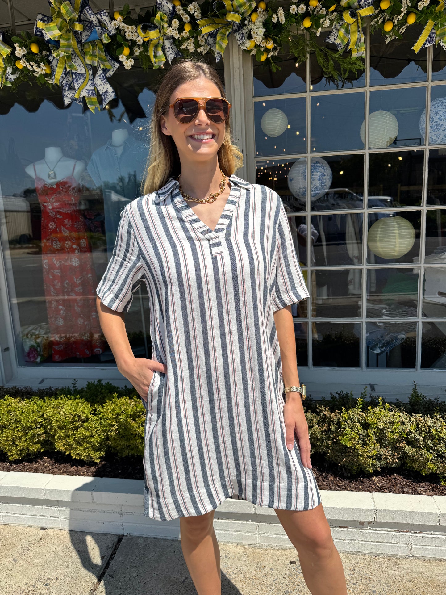 Glory Striped Tunic Dress