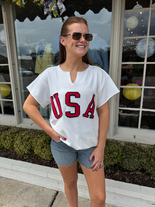 USA Short Sleeve Sweatshirt