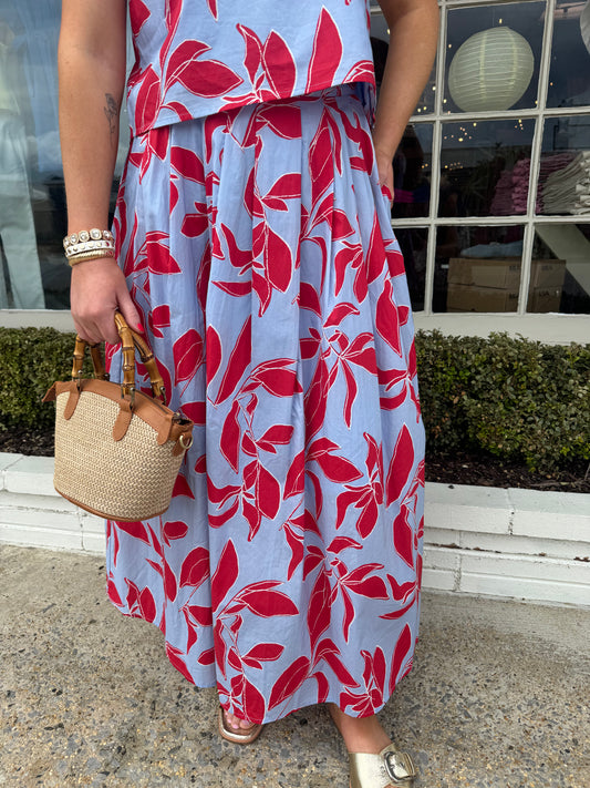 Blue Print Skirt