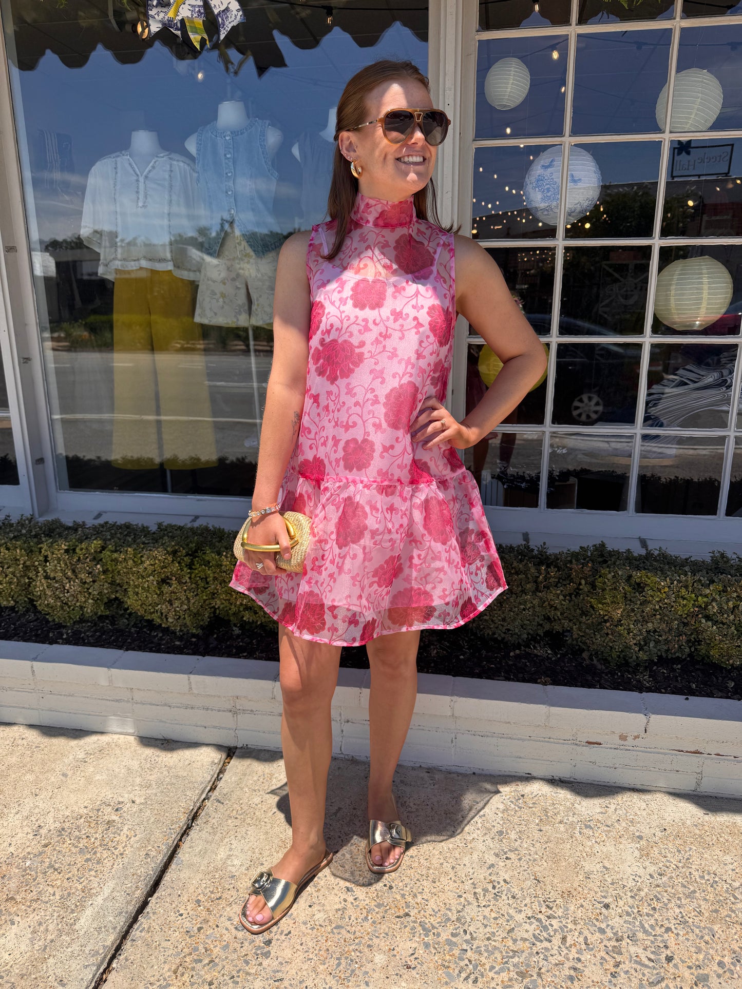 Floral Overlay Dress