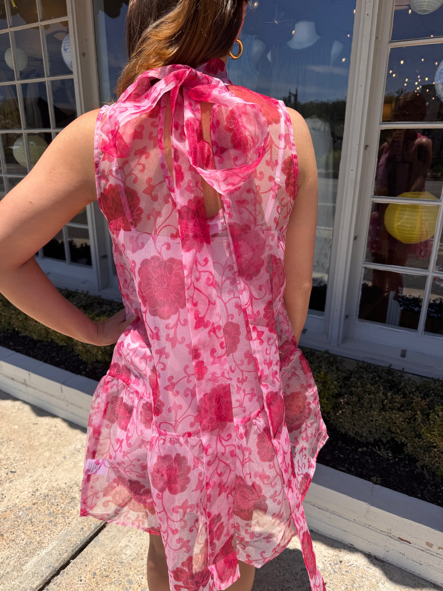 Floral Overlay Dress