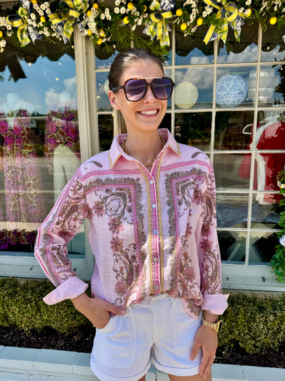 Ivy Jane Paisley Border Shirt