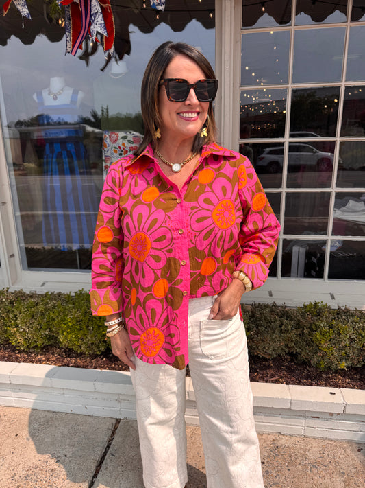 Mod Daisy Camp Shirt
