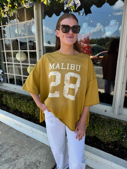 One Size Malibu Tee- Mustard