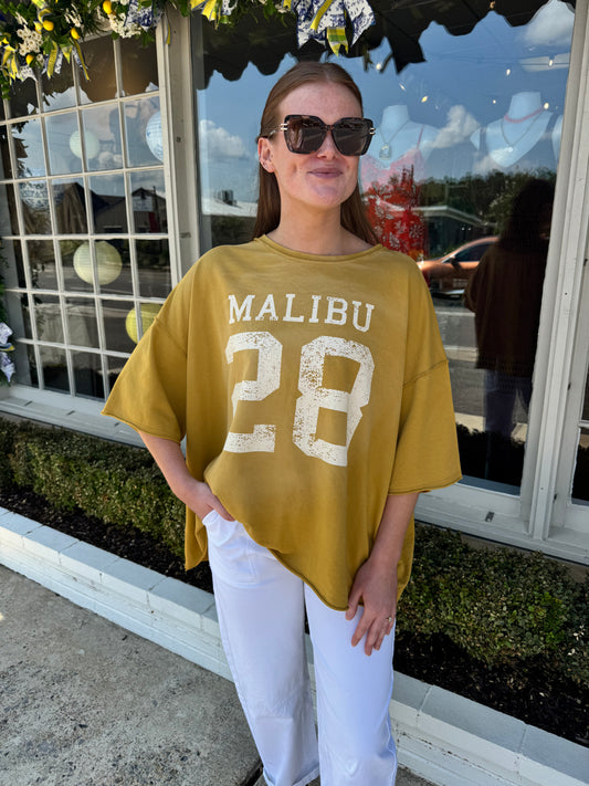 One Size Malibu Tee- Mustard