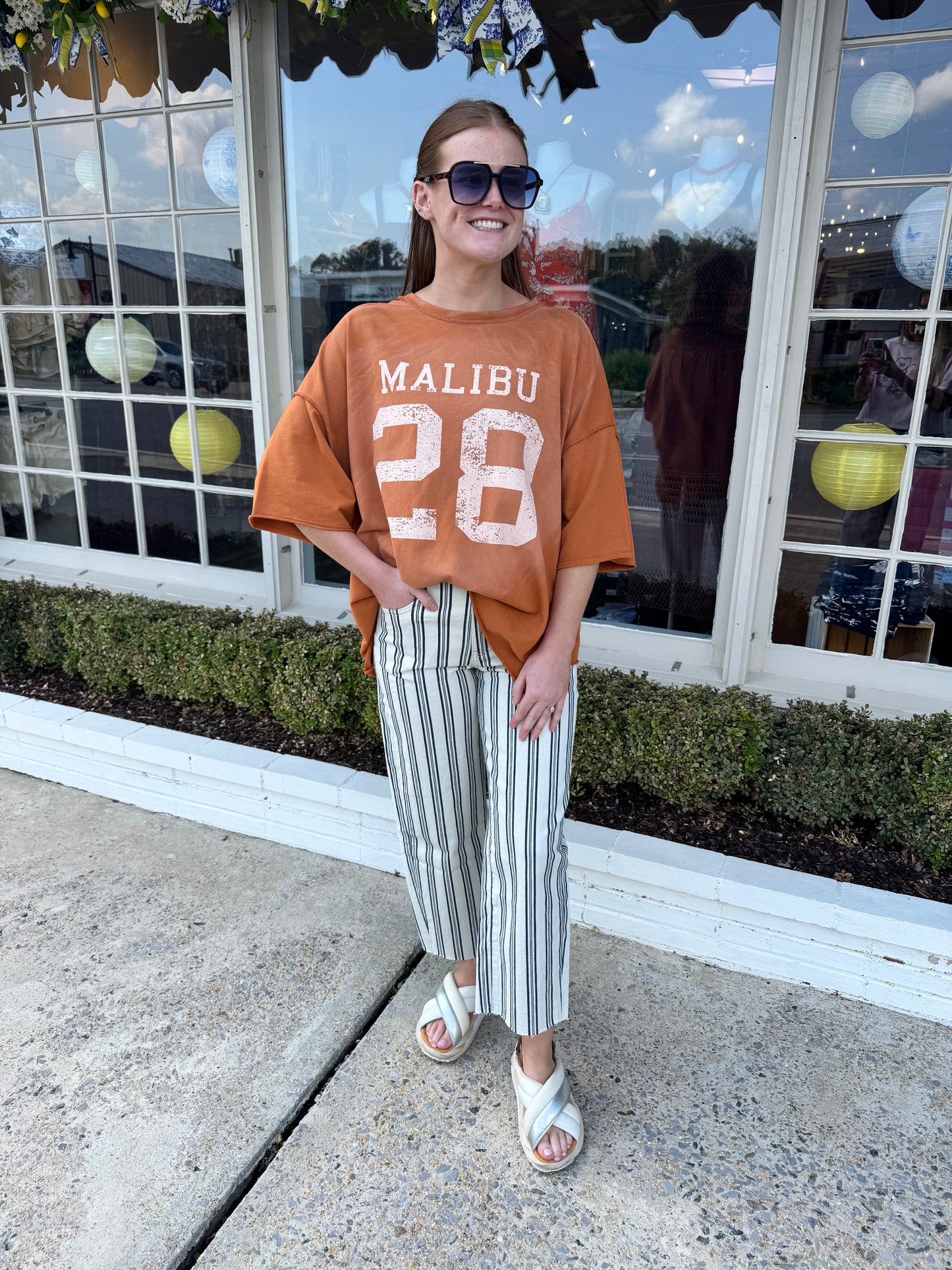 One Size Malibu Tee- Rust