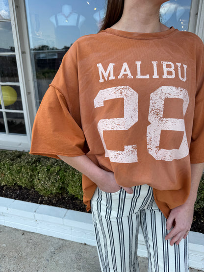 One Size Malibu Tee- Rust