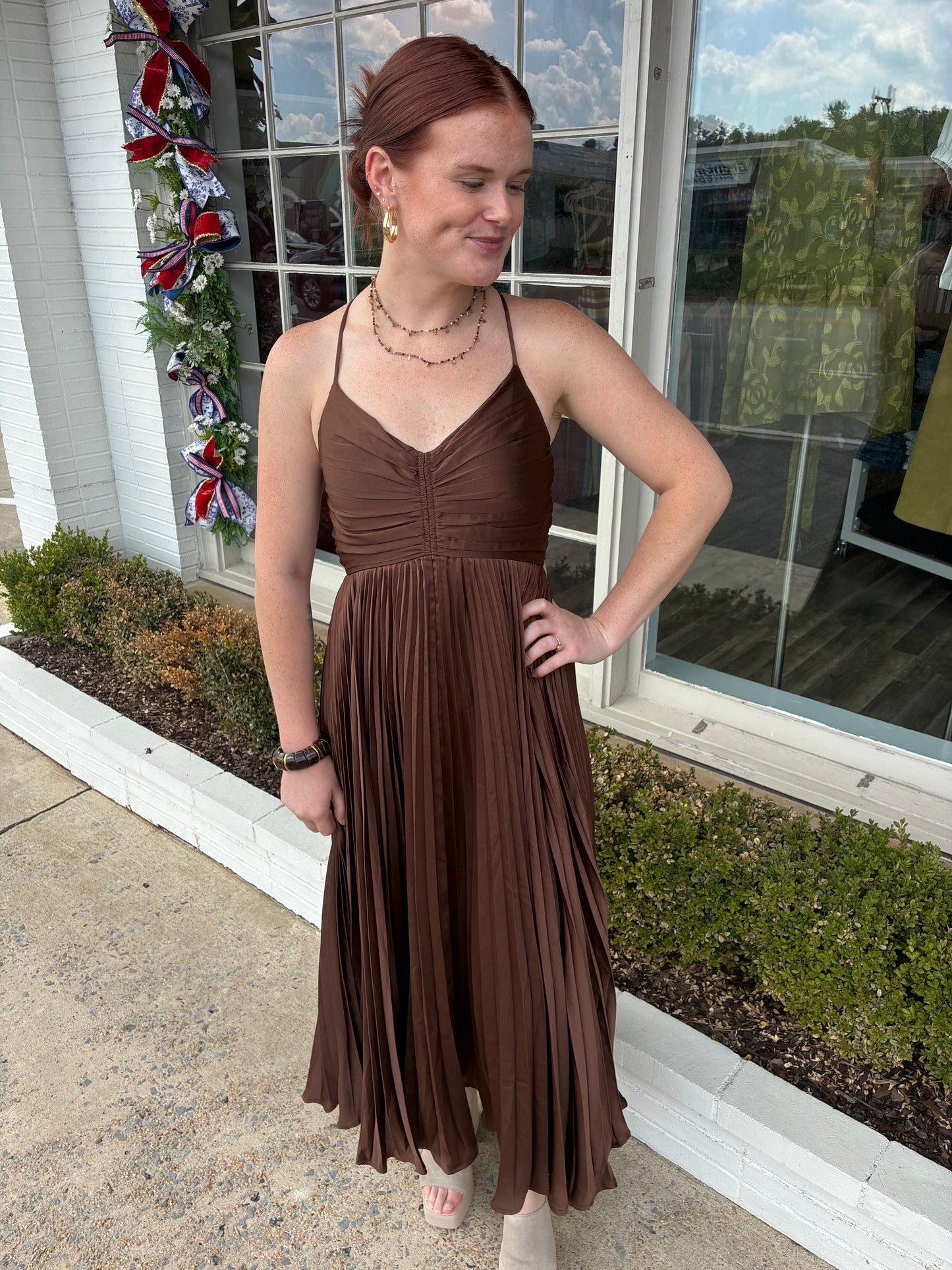 Tie Back Midi Dress