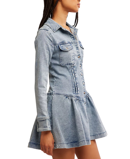 free people time after time denim dress Free people time after time sleeveless denim