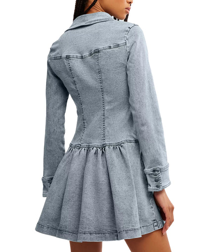 Free People Roadhouse Mini Denim Dress