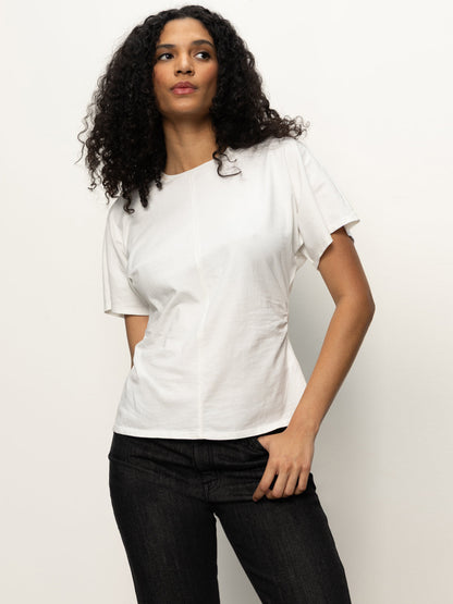 Shirred Waist Dolman Tee