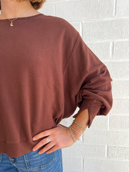 Dear John  Trenton Sweatshirt- Cappuccino