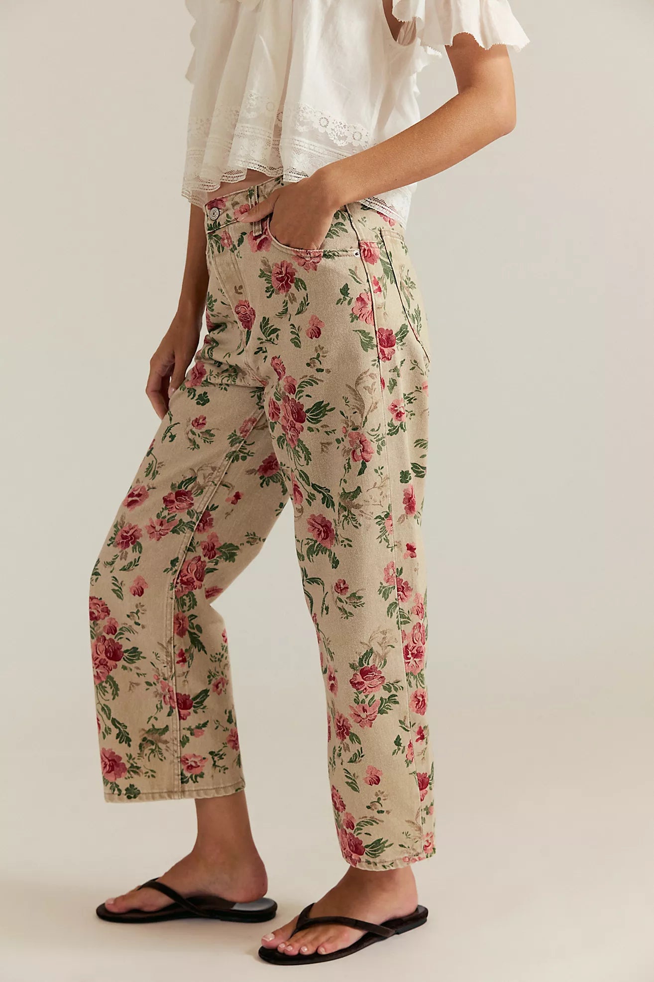 Free People Deep Trance Denim- Wallpaper Floral