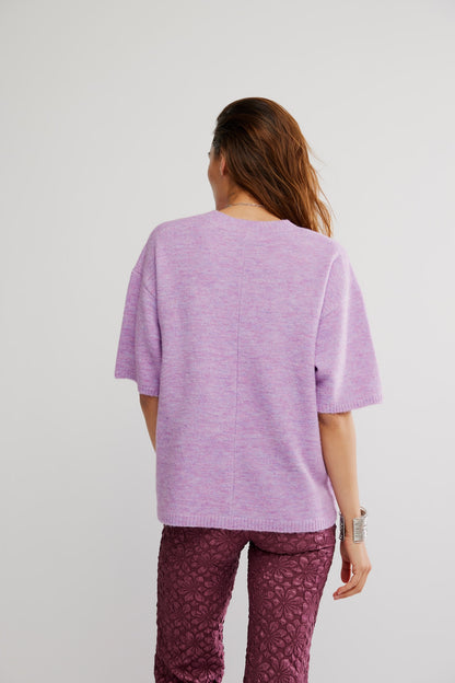 Free People Margot Sweater Tee- Lilac