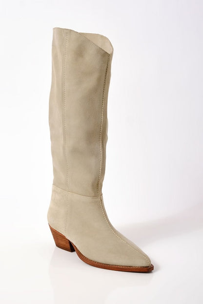 Sway Low Slouch Boot- Parchment