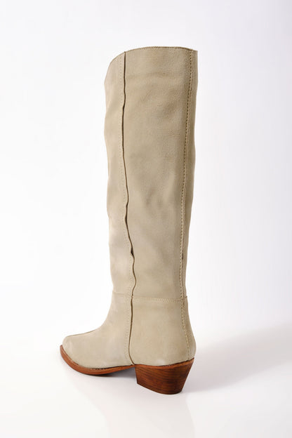 Sway Low Slouch Boot- Parchment