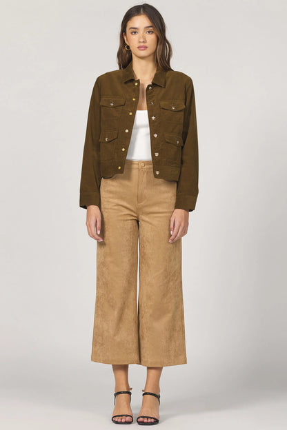 Dear John Montana Corded Jacket-Dk Olive