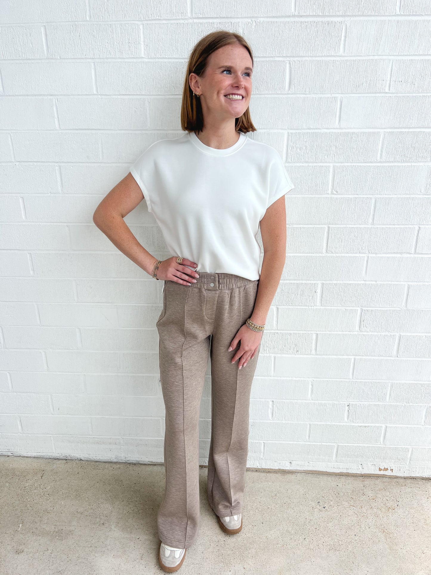 Spanx Cropped AE Brushed Flare- Birch