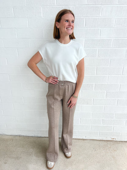 Spanx Cropped AE Brushed Flare- Birch