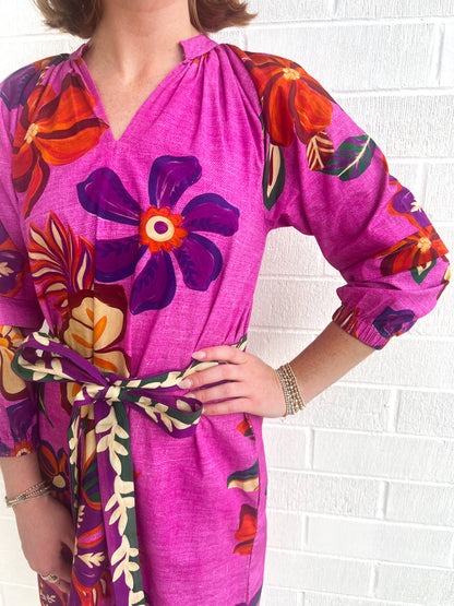 Gia Dress- Mauve Blossom