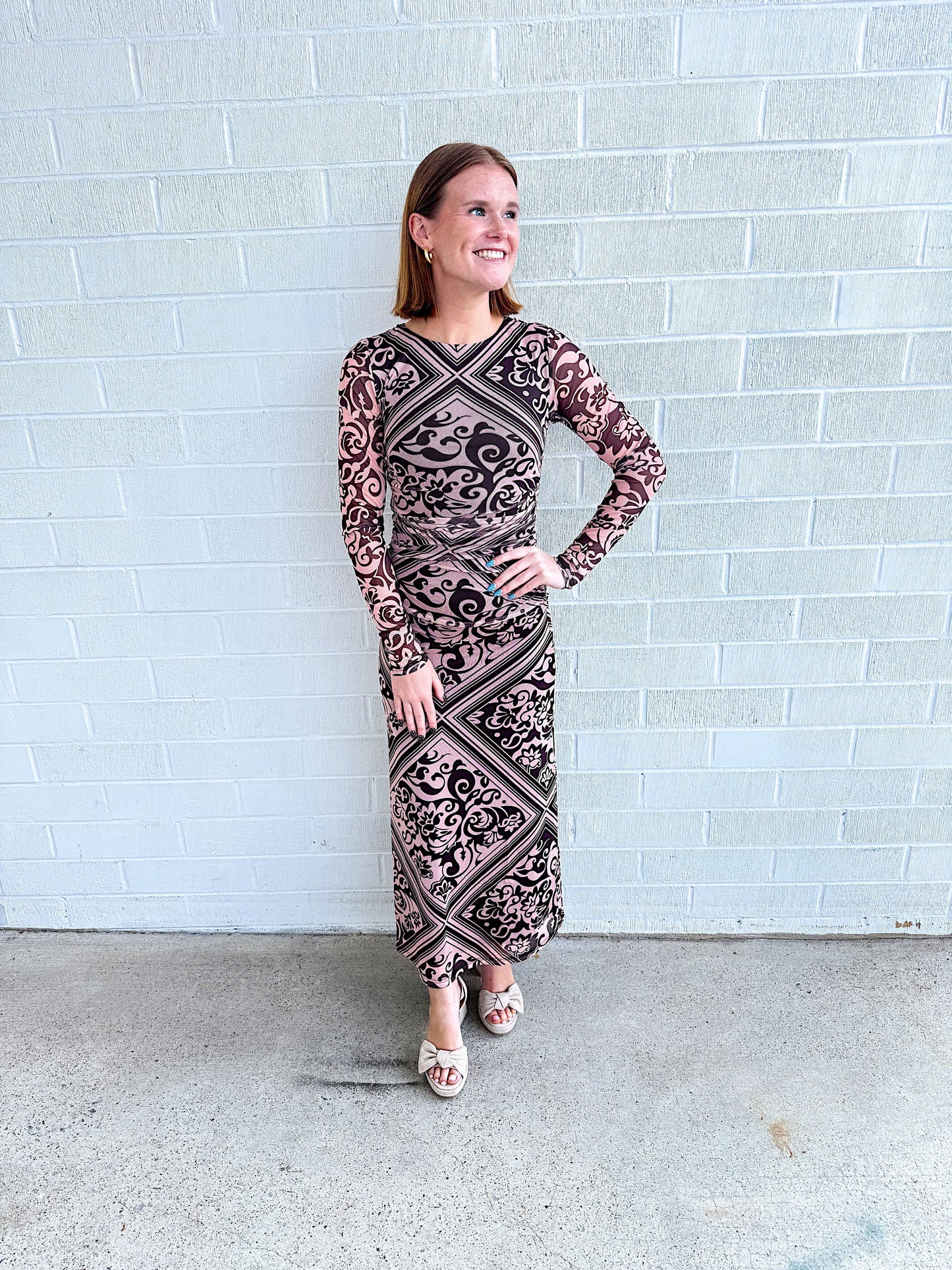Lumi Mesh Midi Dress