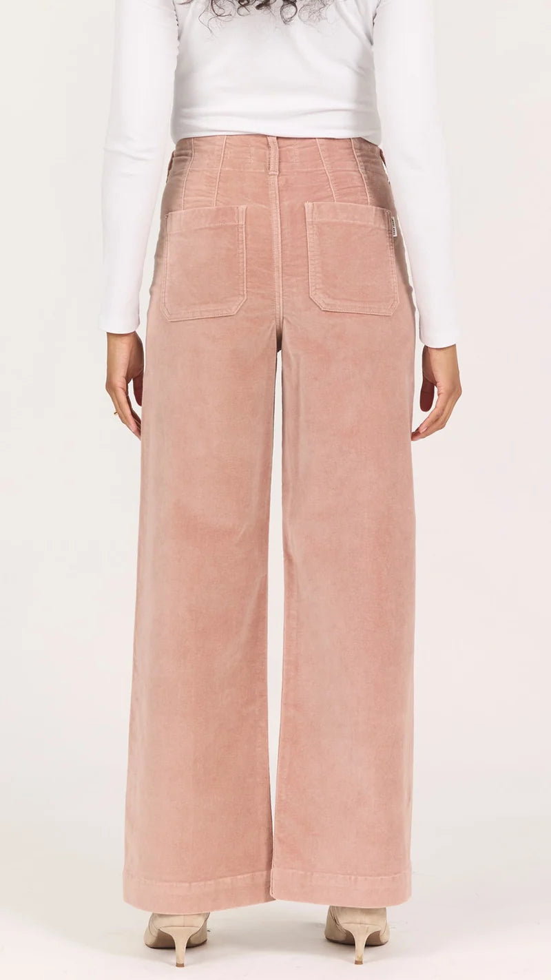 Audrey Velvet Denim-Latte