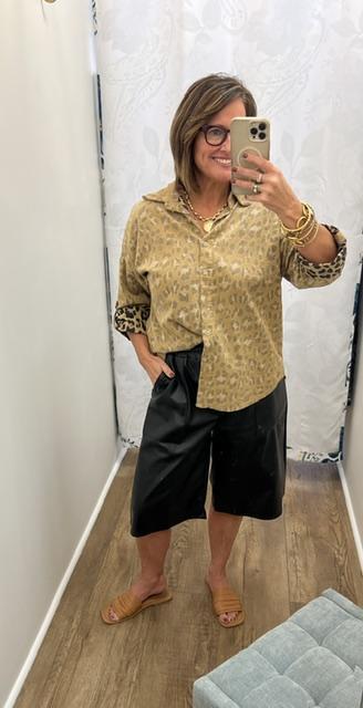 One Size Leather Culottes