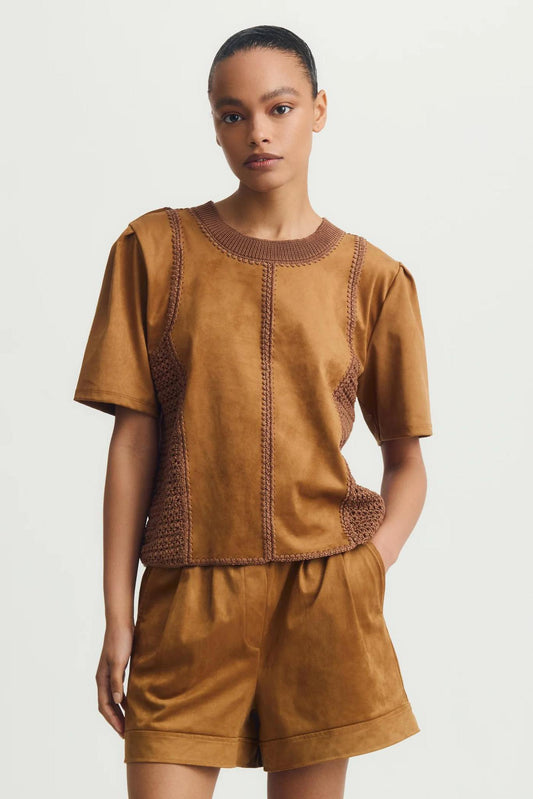 Melissa Nepton Inti Top- Amber Suede