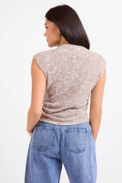 Knit Marled Top- Choco