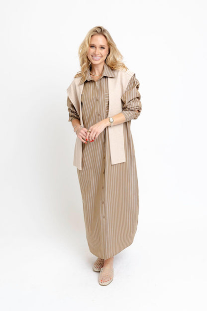 Maxi Shirt Dress w/ Sweater