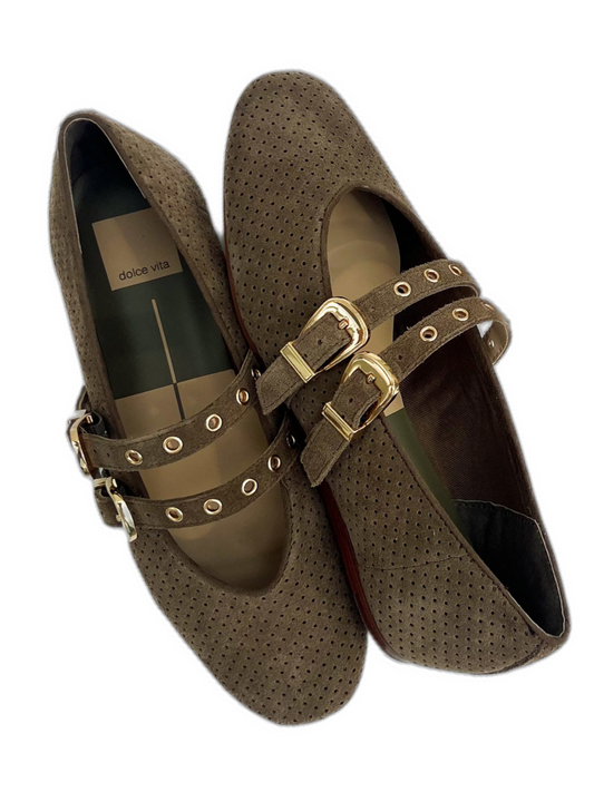 Baylee Olive Suede Flat