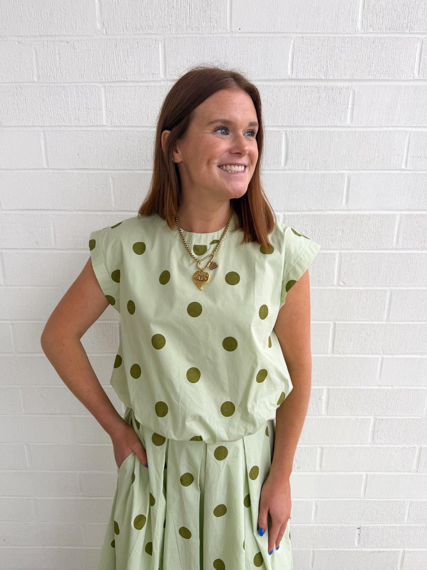 Polka Dot Bubble Top