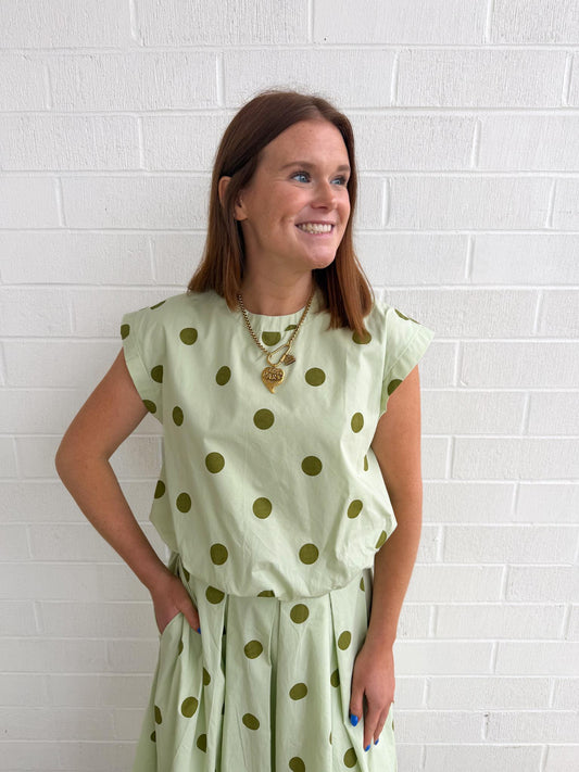 Polka Dot Bubble Top