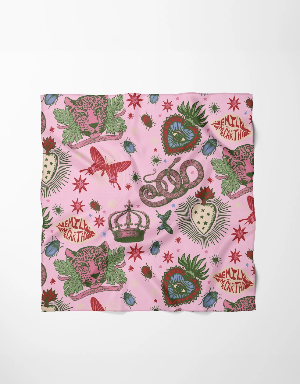 Emily McCarthy Hand-Stitched Silk Scarf