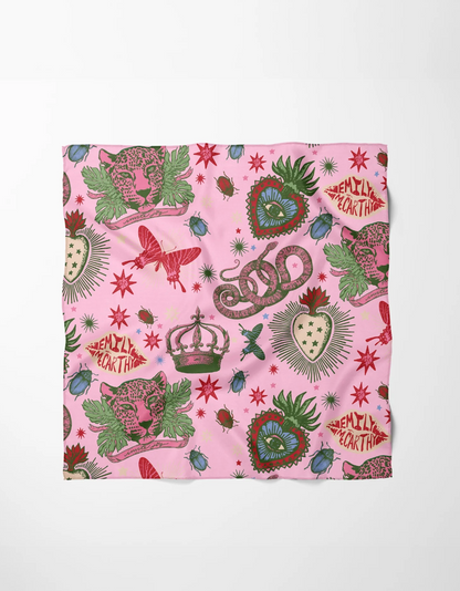 Emily McCarthy Hand-Stitched Silk Scarf