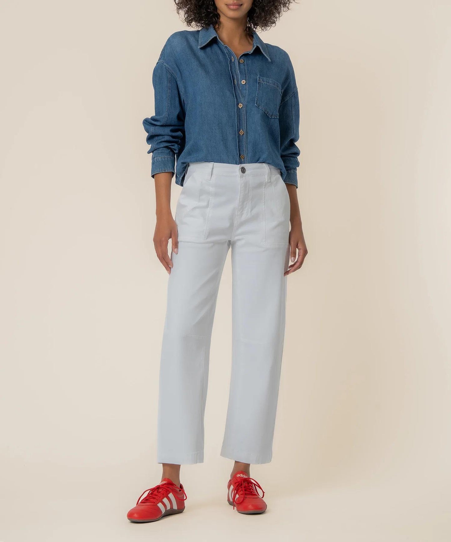 KUT Ashton Barrel Denim-White