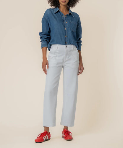 KUT Ashton Barrel Denim-White