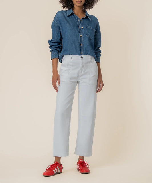 KUT Ashton Barrel Denim-White