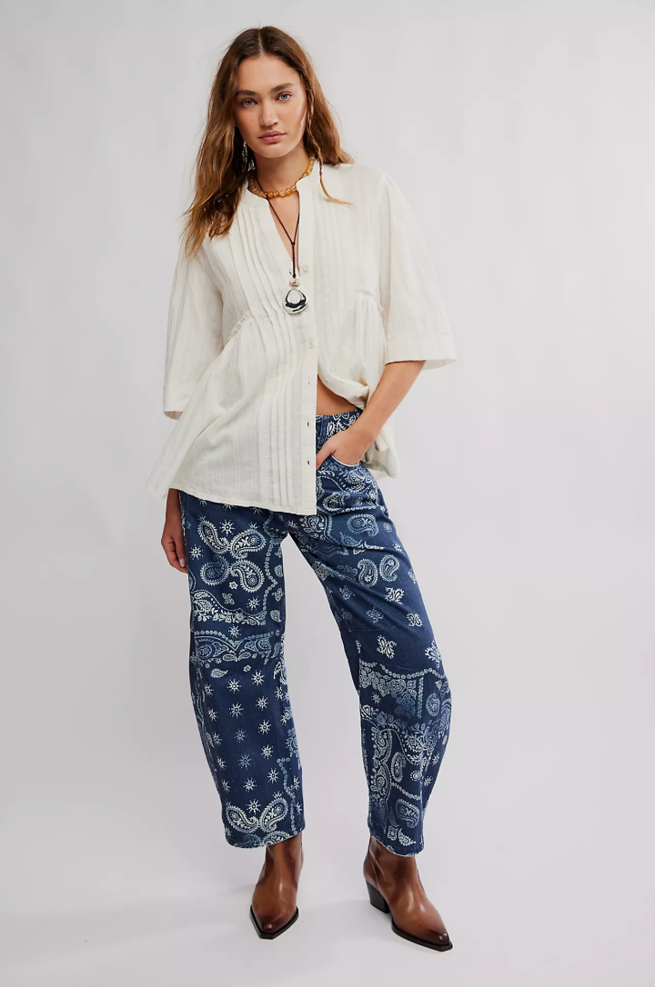 Free People Willow Button Down Top