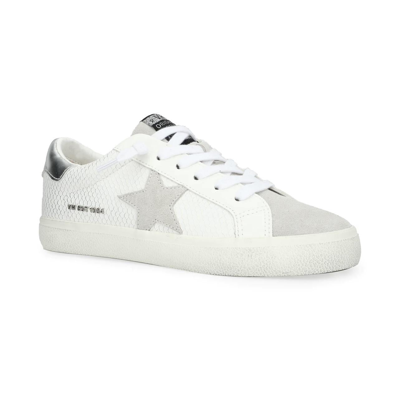 Flair White Snake/Washed Silver Sneakers