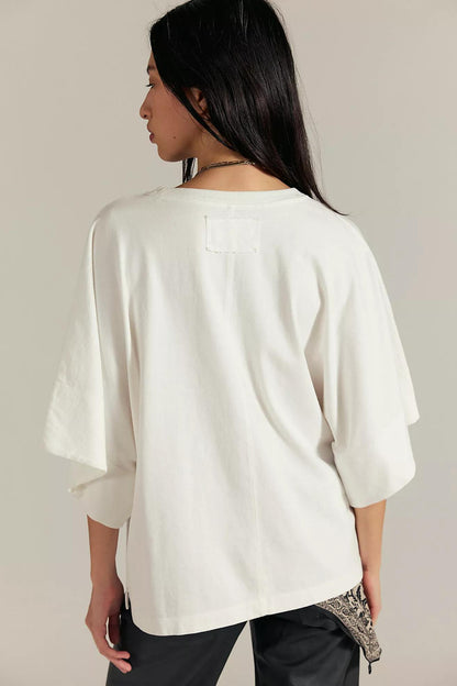 Free People Atlas Tee- Clean Ivory