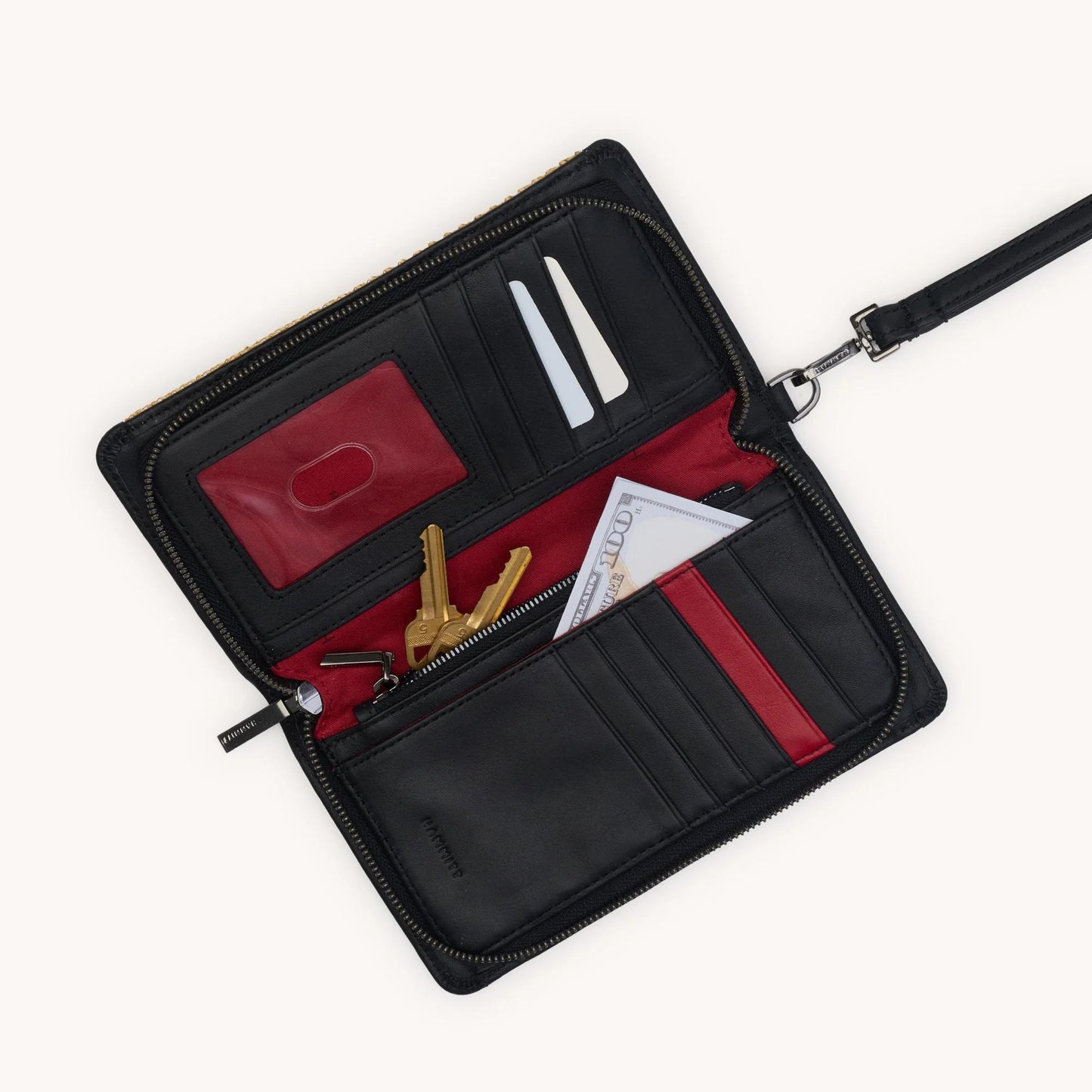 Hammitt Bryant Wallet-Noir Raffia