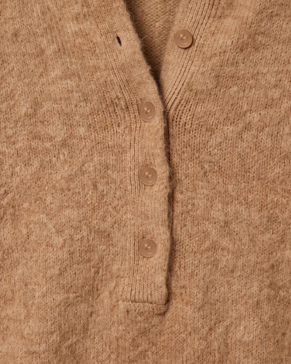Westmont Henley Sweater-Caramel