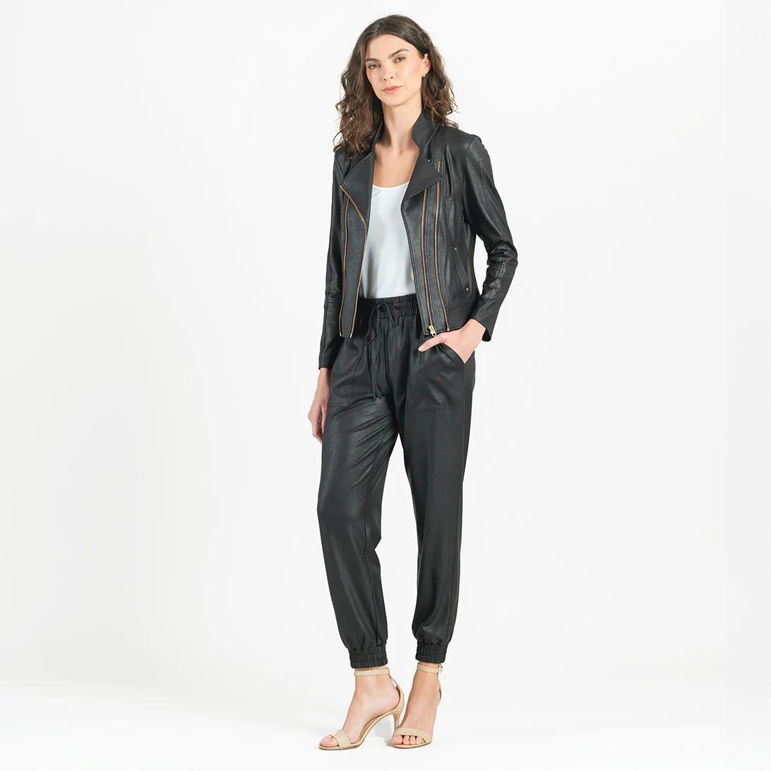 Liquid Leather Double Zip Jacket