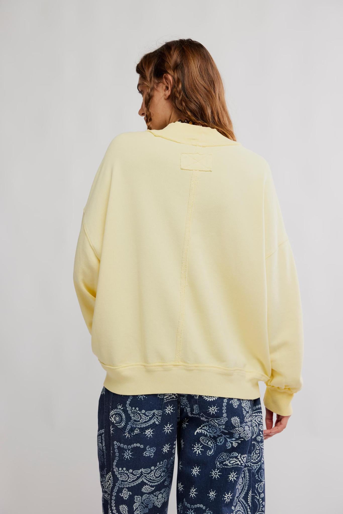Free People Palm Springs Sweatshirt- Banana