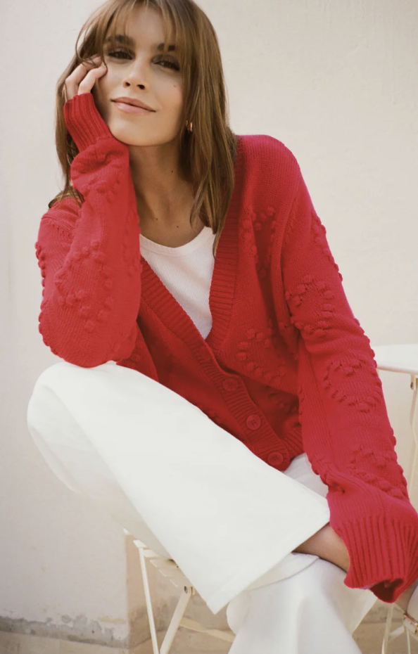 All Yours Cardi- Kiss Me Red