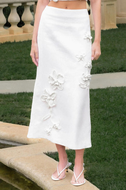 Crochet Flower Maxi Skirt