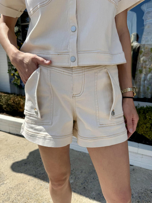 Denim Washed Shorts